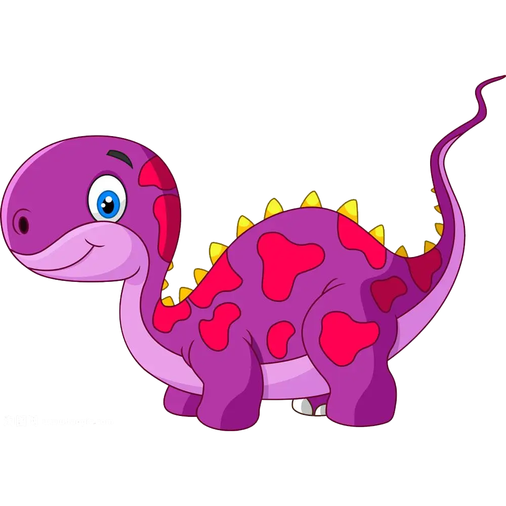Pink Cartoon Dinosaur