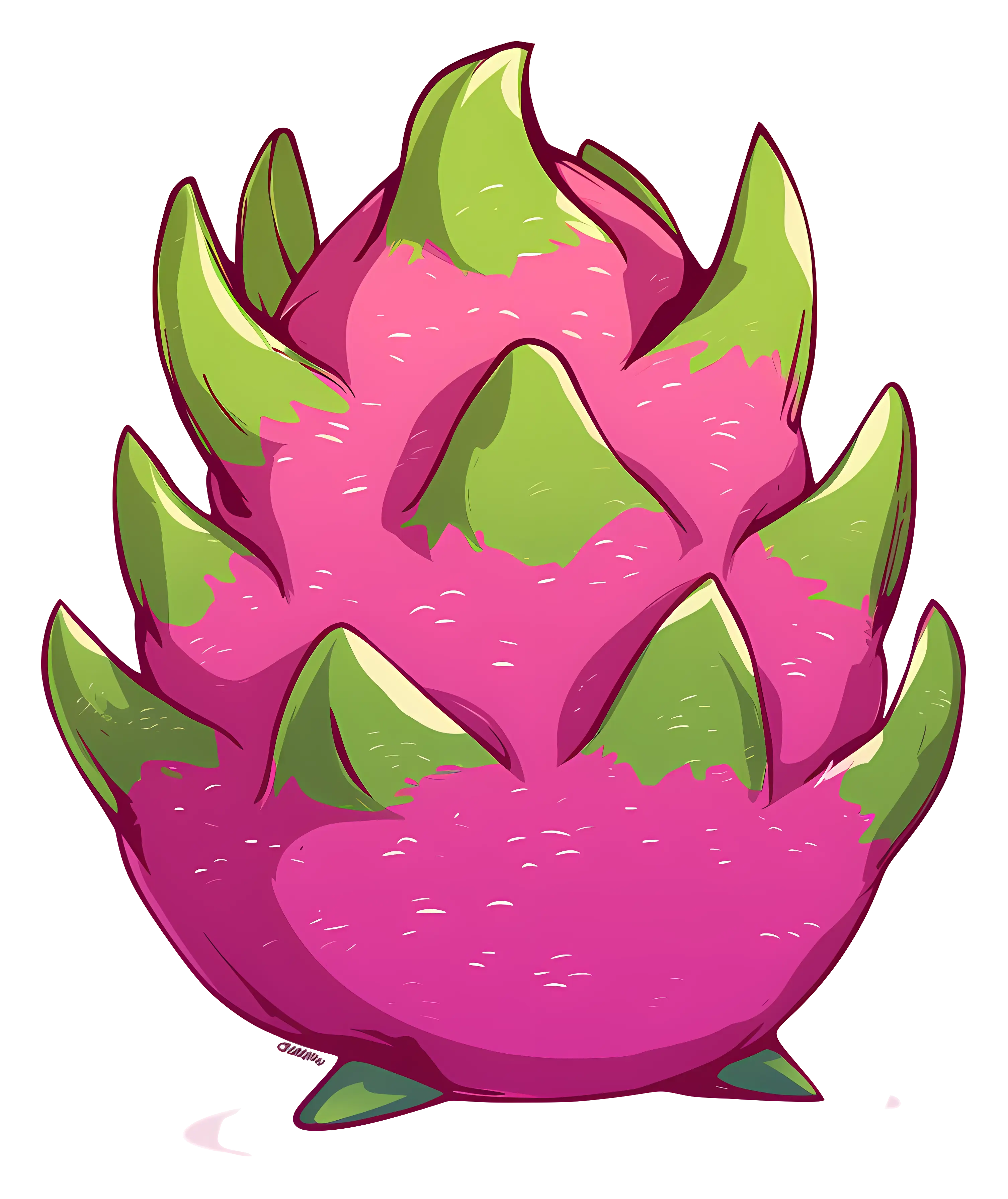 Vibrant Dragon Fruit Illustration