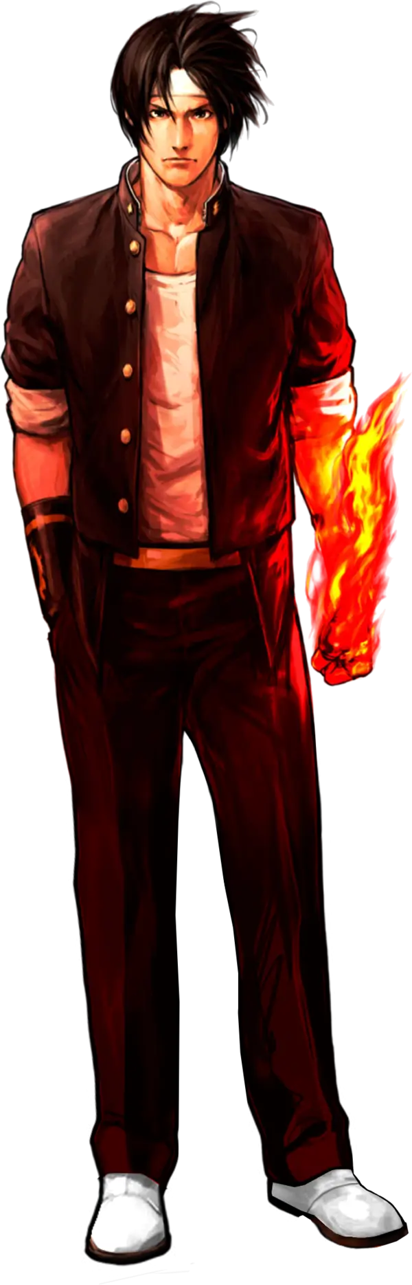 Anime Character with Flaming Arm