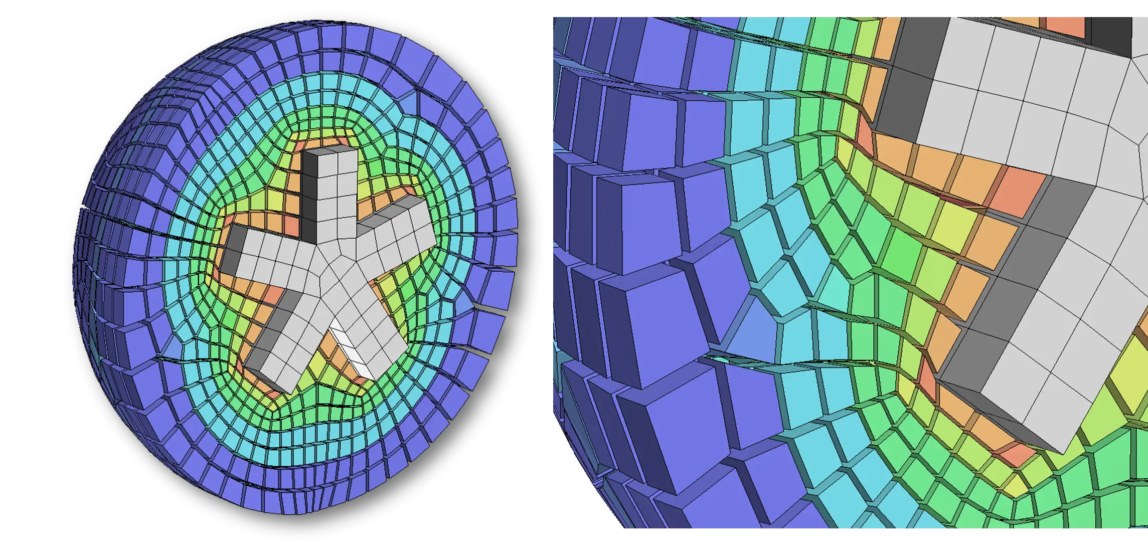 Colorful 3D Mesh Grid