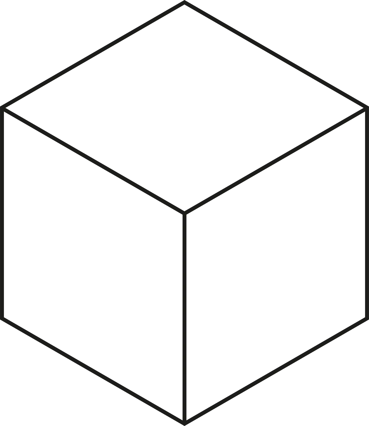 Minimal Cube Illustration as 3D Shape