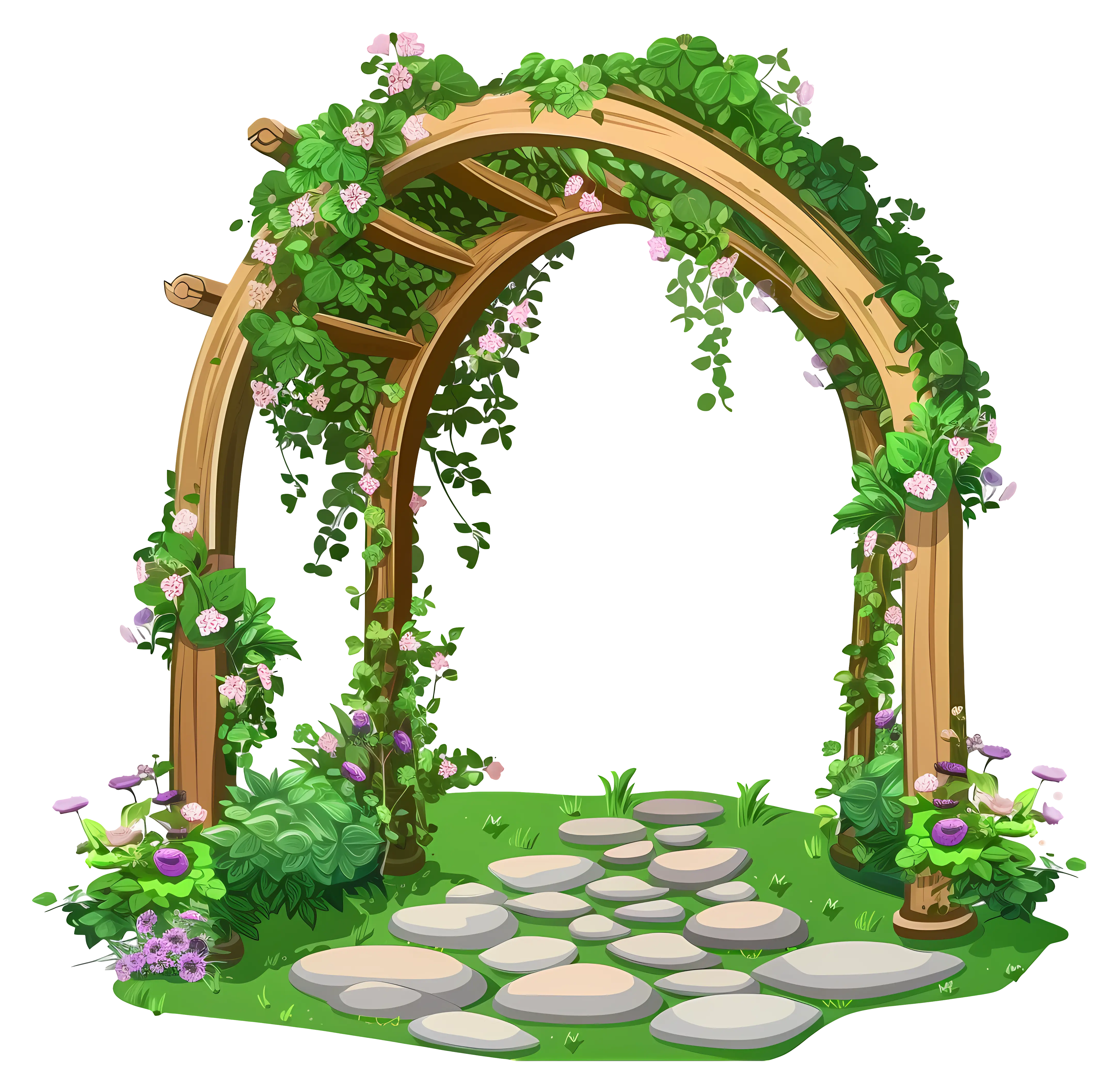 Beautiful Garden Arch with Flowers
