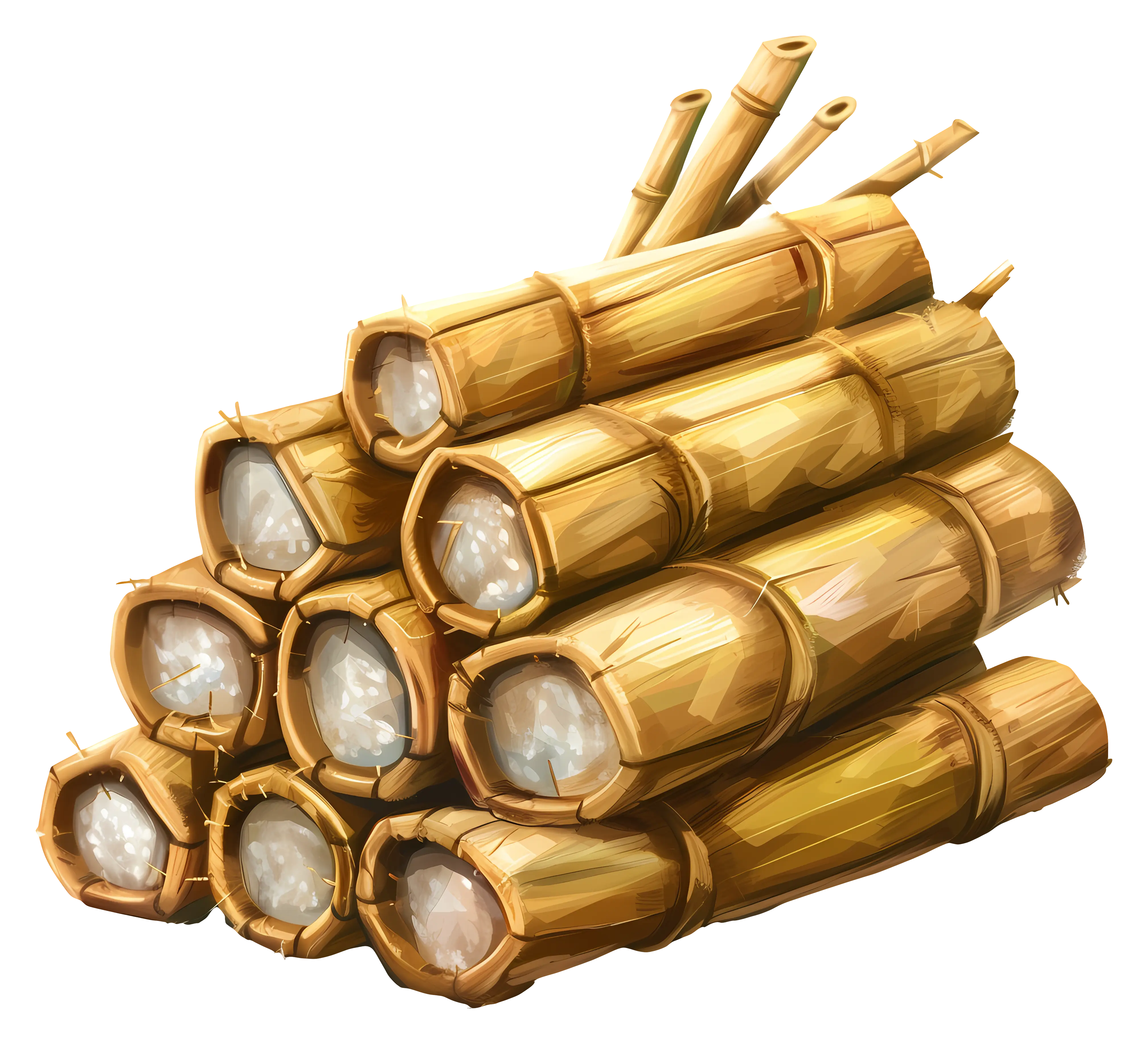 Stack of Bamboo Sticks