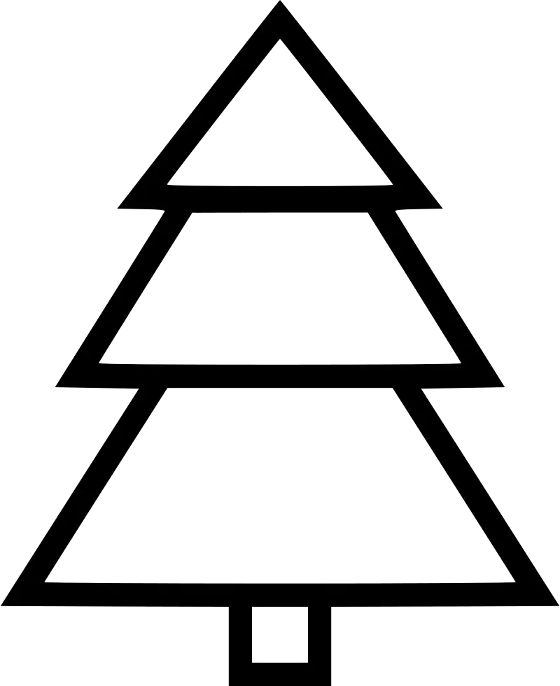 Geometric Christmas Tree Outline