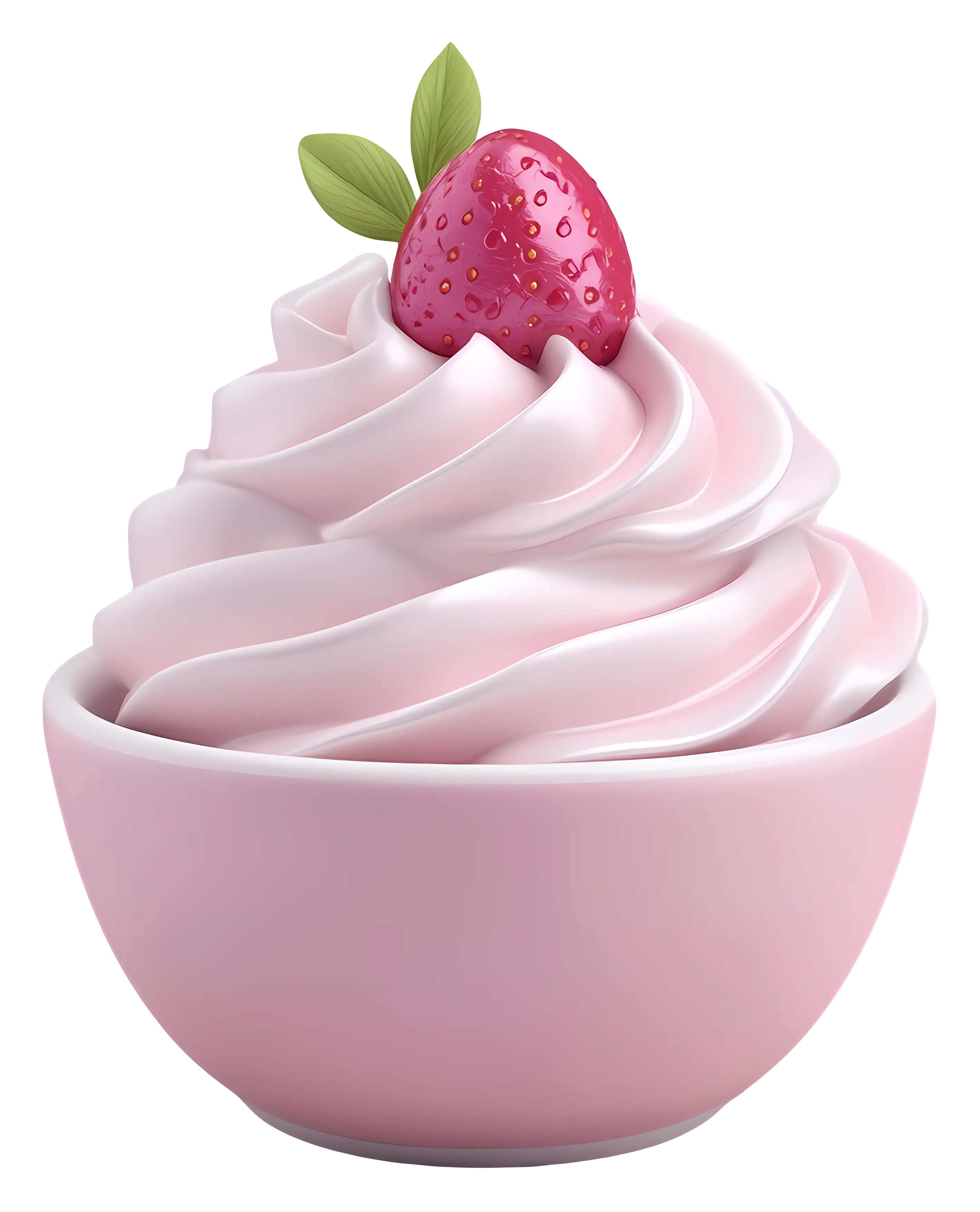 Strawberry Yogurt in a Bowl