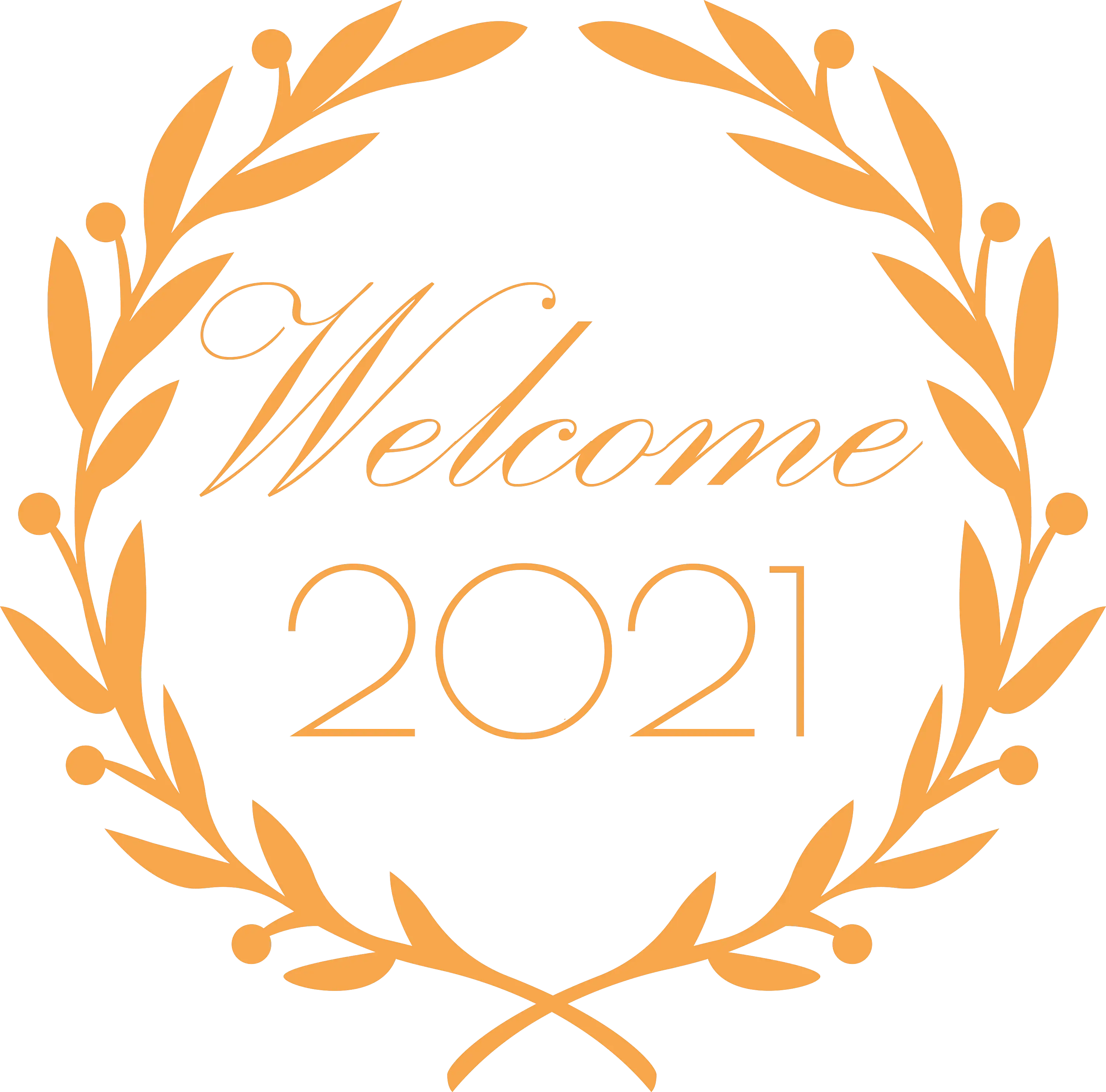Welcome 2021 New Year Wreath Design
