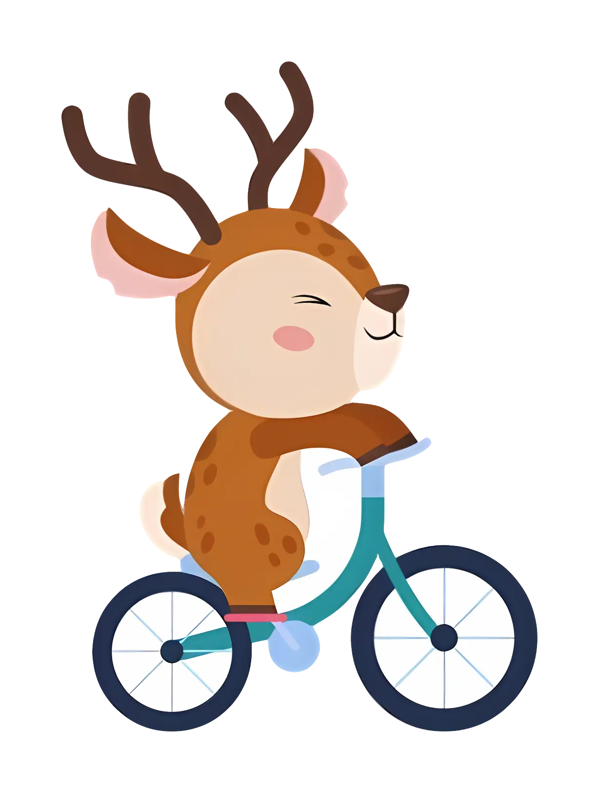 Reindeer Riding a Bicycle