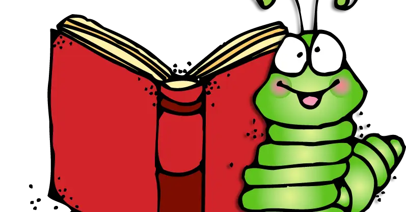 Cute Bookworm with Red Book