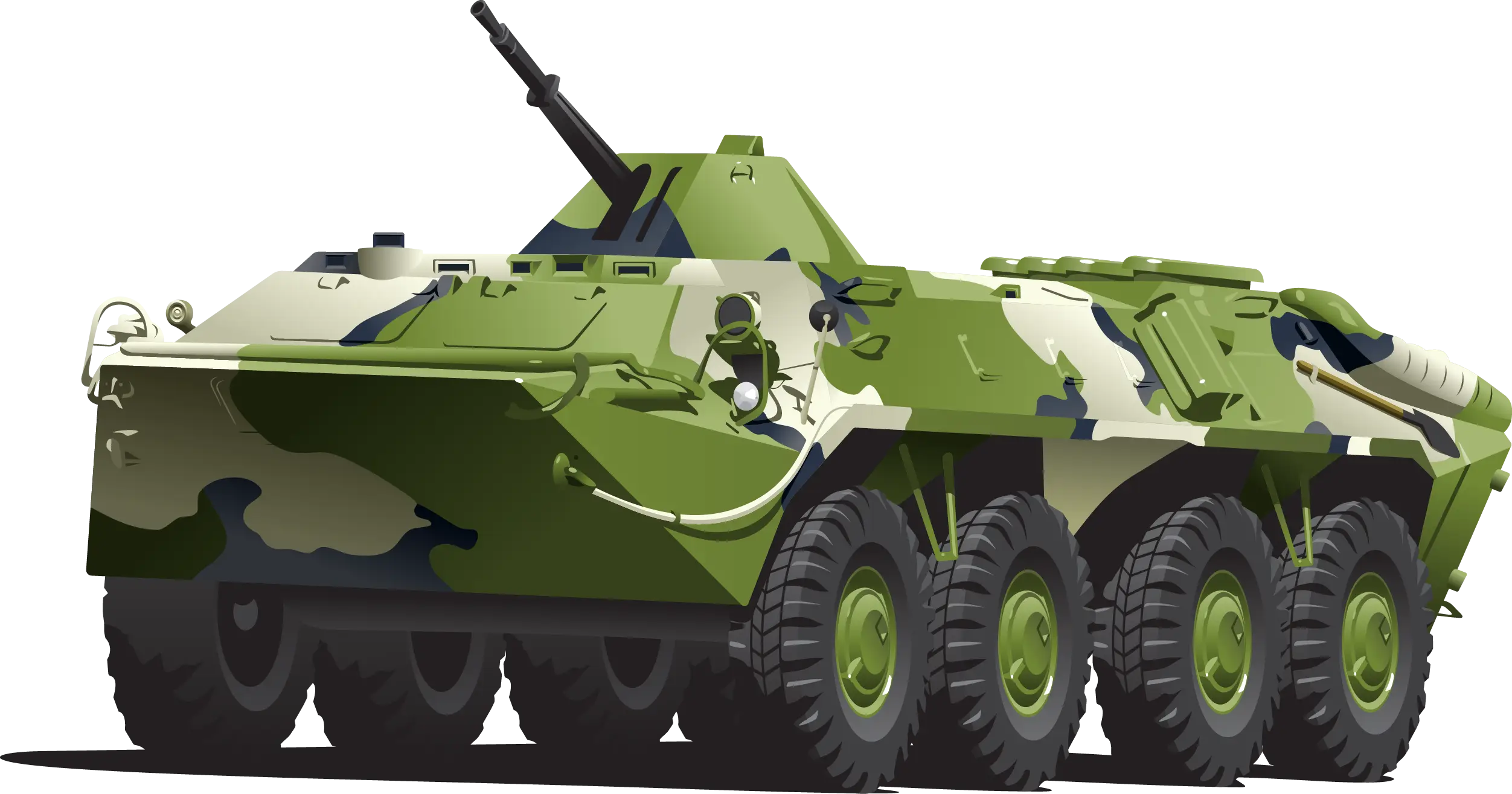 Camouflaged Military Armored Vehicle