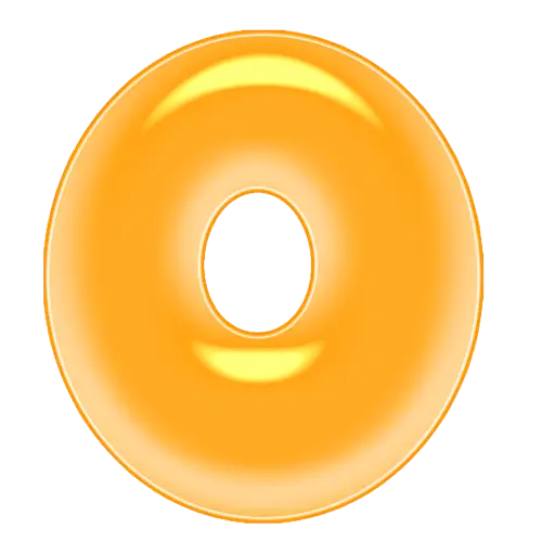 Golden Glossy Donut Shape