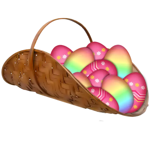 Basket of Colorful Easter Eggs for Holiday Celebration