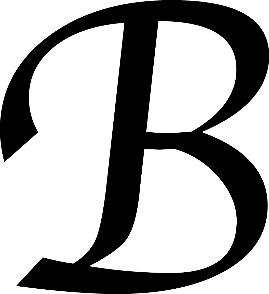 Black Capital Letter B
