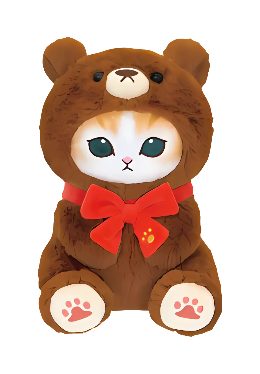 Cute Cat in Bear Costume