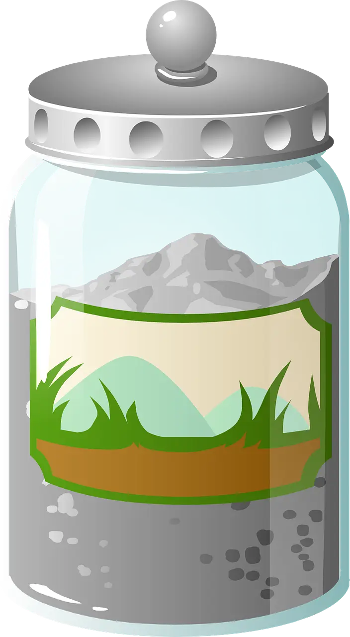 Glass Jar with Lid and Label