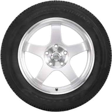 Silver Car Tire with Alloy Rim
