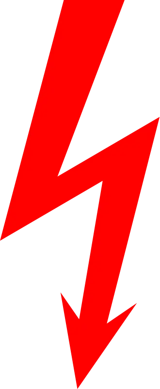 Red Lightning Bolt Symbol Illustration