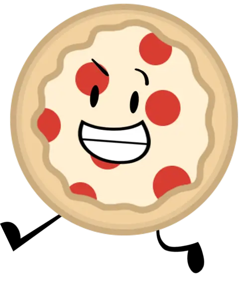 Smiling Cartoon Pizza