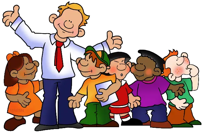Teacher with Group of Kids