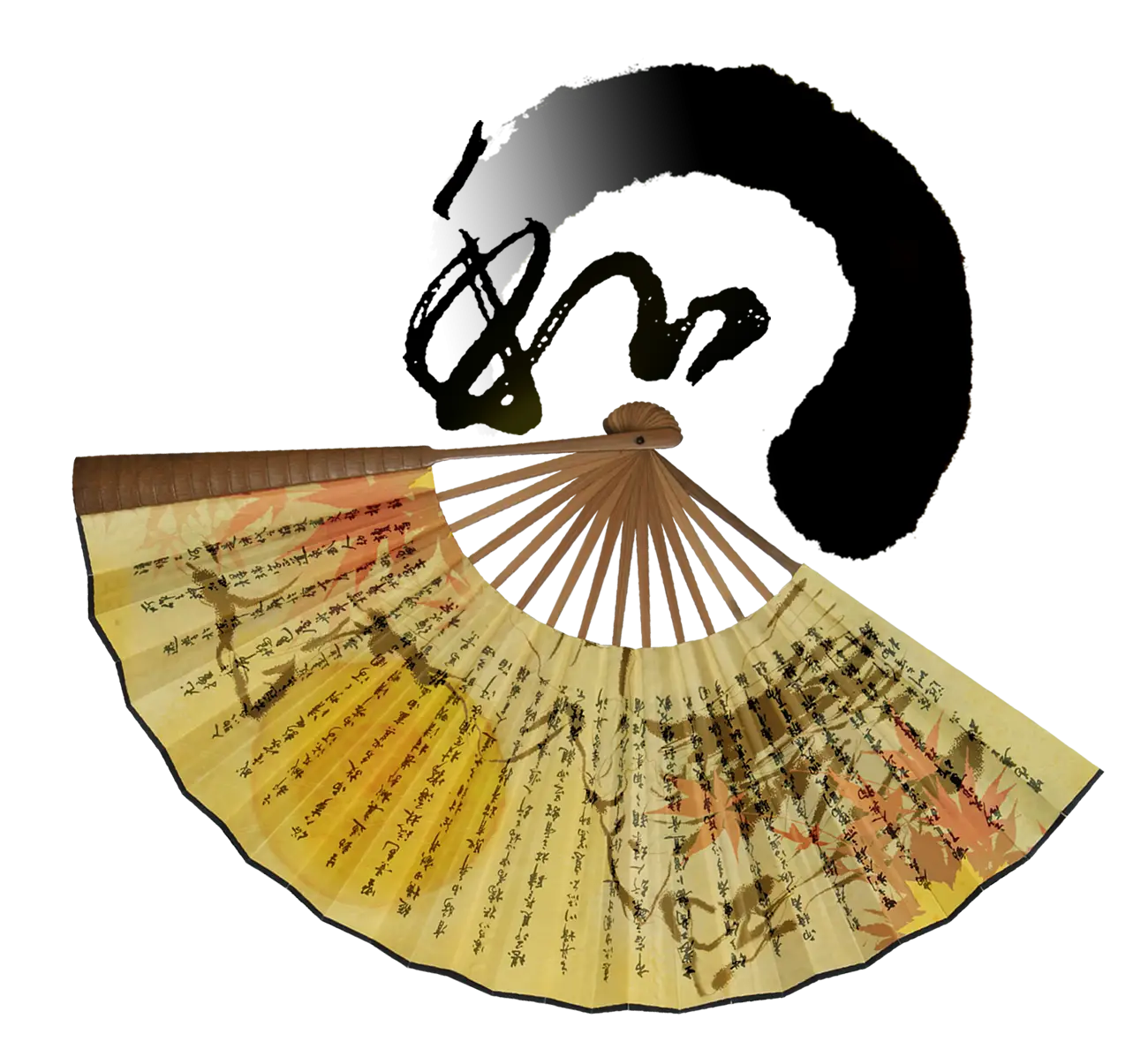 Traditional Fan with Calligraphy