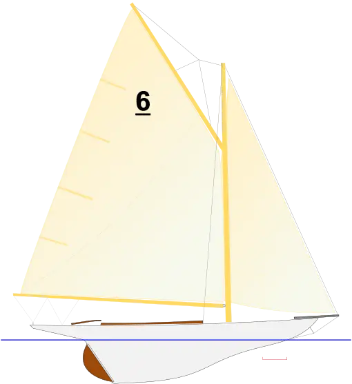 Sailing Boat Illustration with Yellow Sails