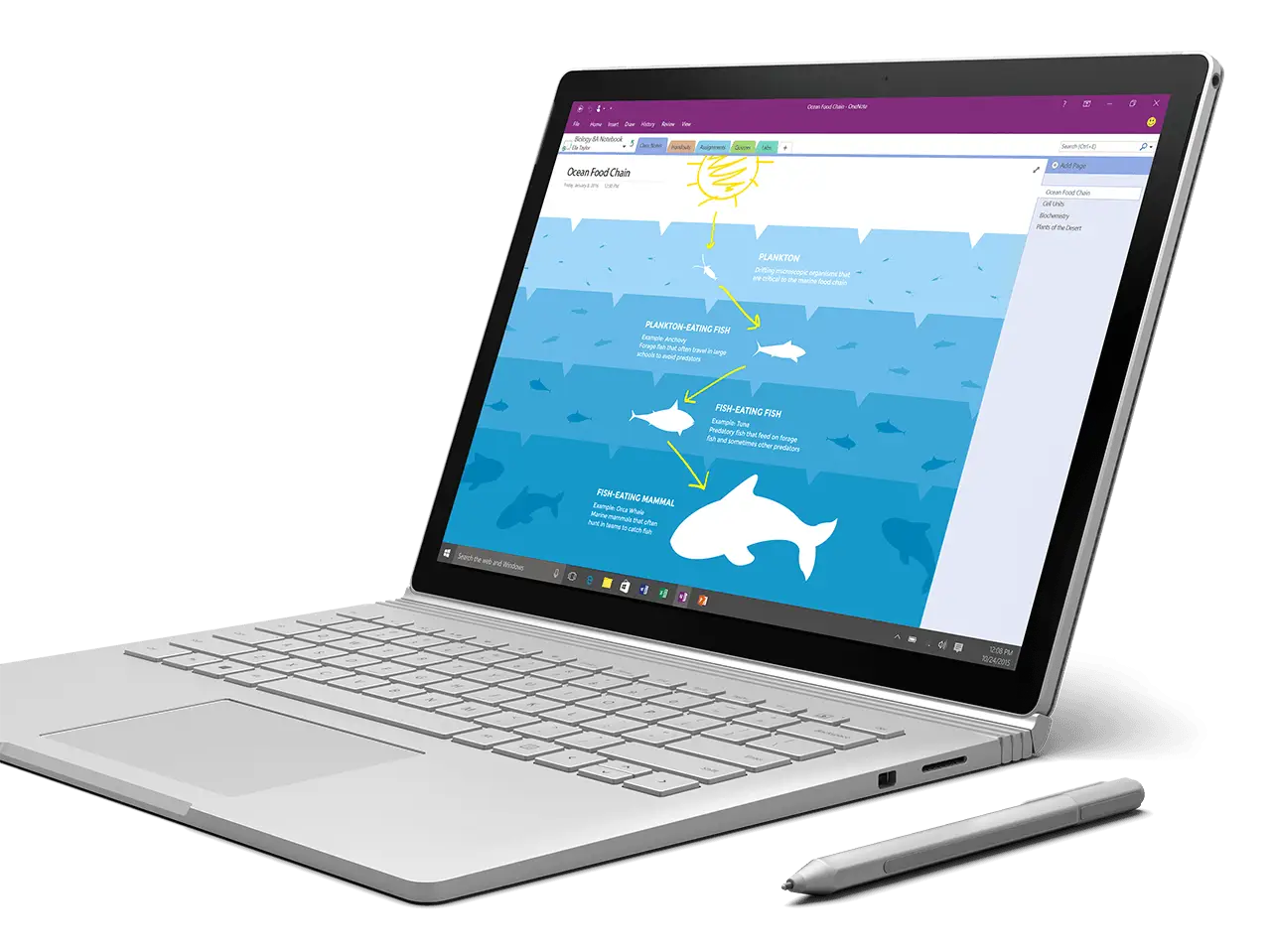 Modern Laptop with Stylus