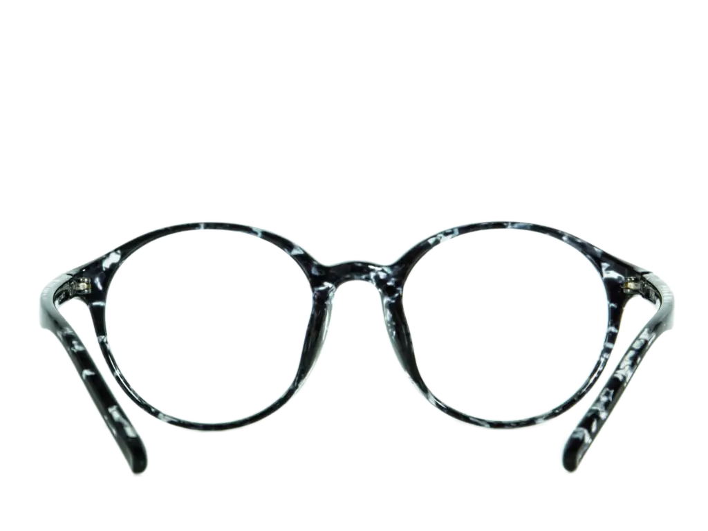 Eyeglasses with Black and White Frame