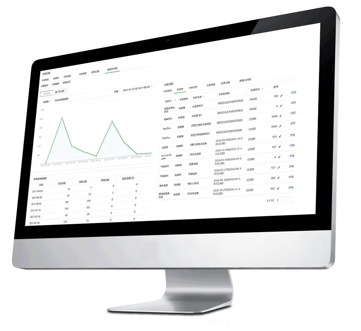 Modern Computer Monitor with Interface Display