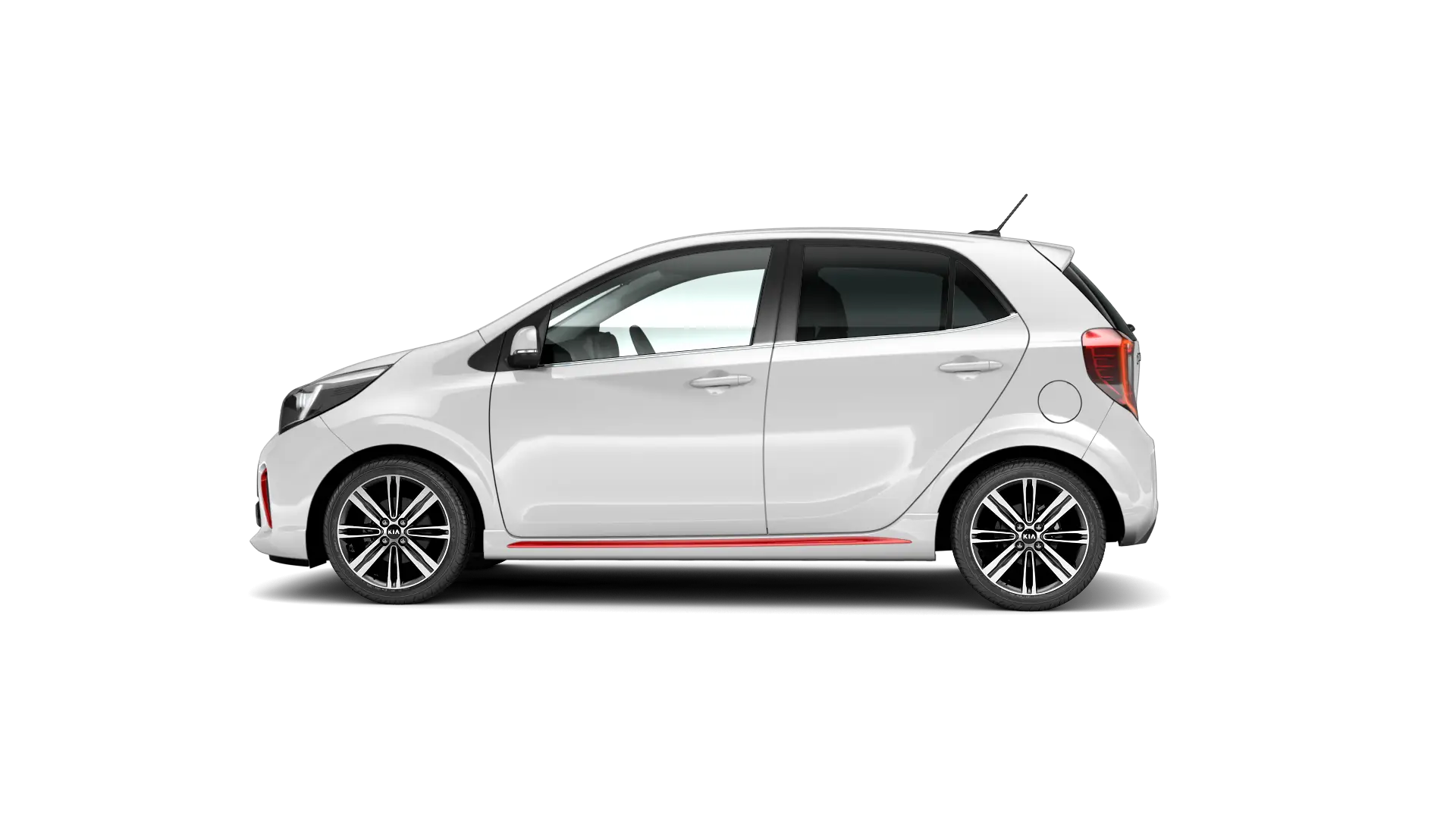 White Hatchback Car Side View