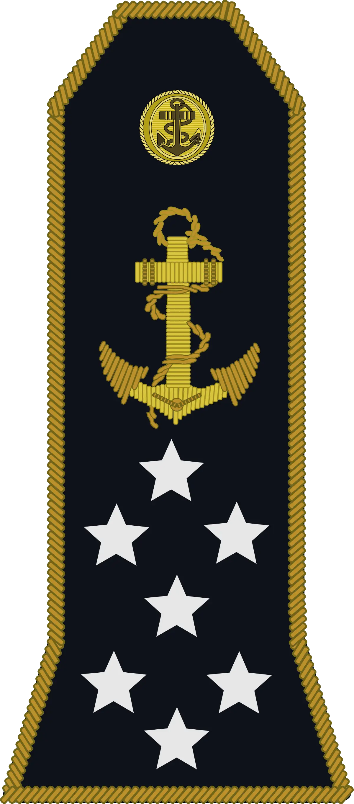 Naval Rank Insignia with Stars and Anchor