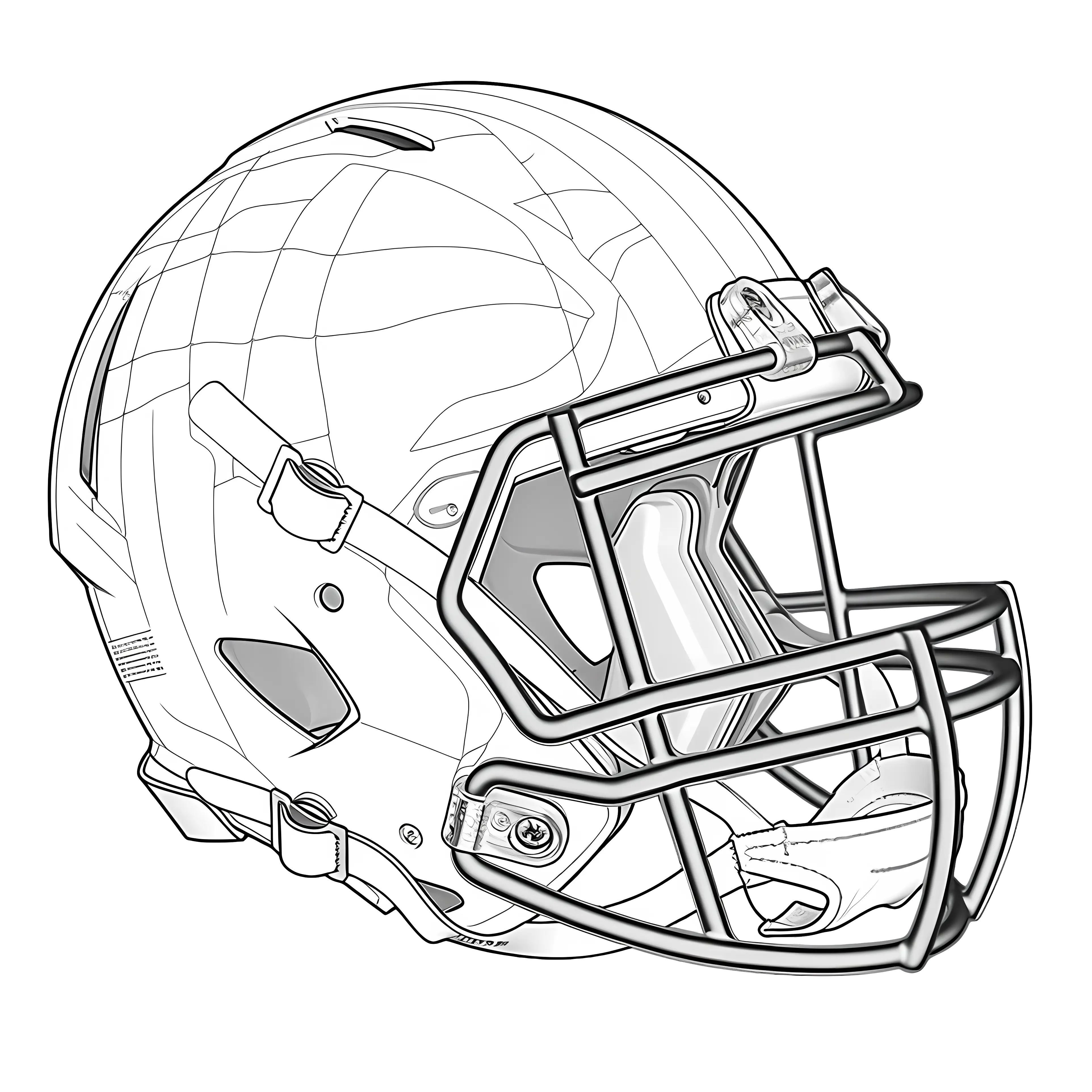 Football Helmet Sketch for Sports Concept