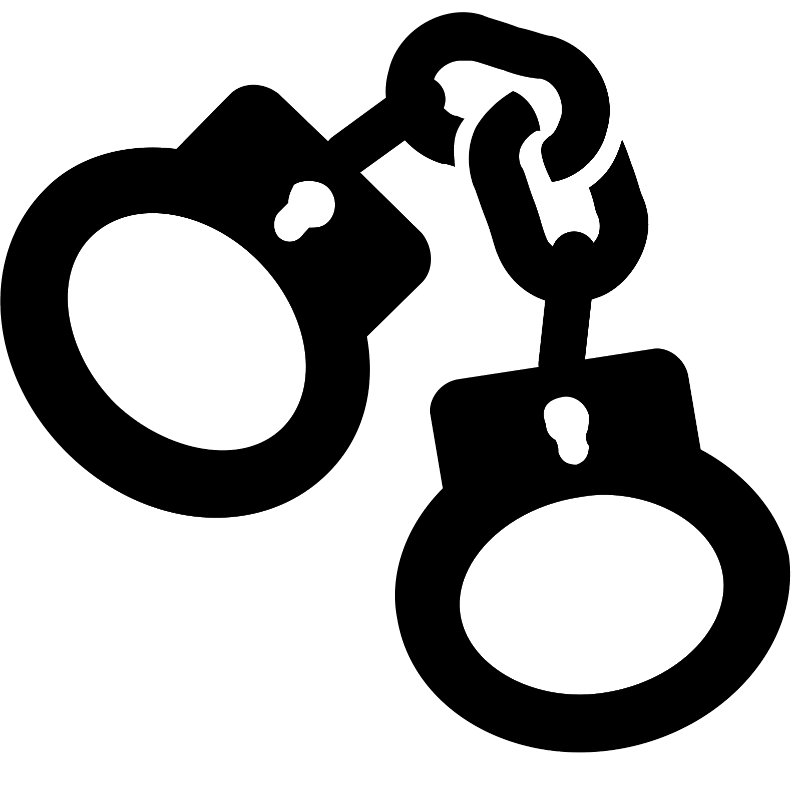 Black Handcuffs Icon