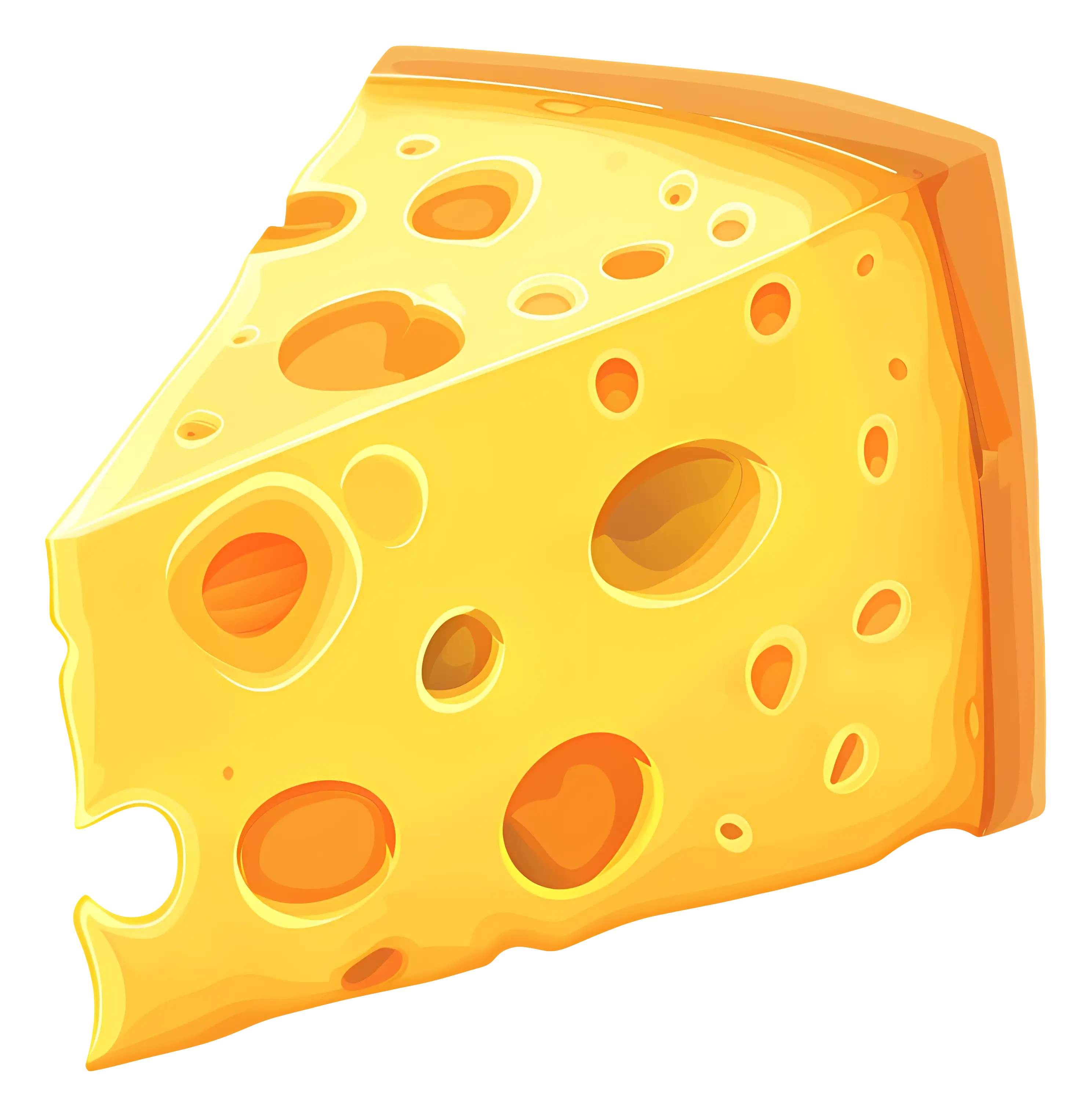 Cartoon Cheese Slice Illustration