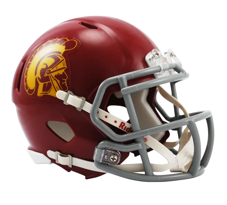 Red Football Helmet with Team Logo
