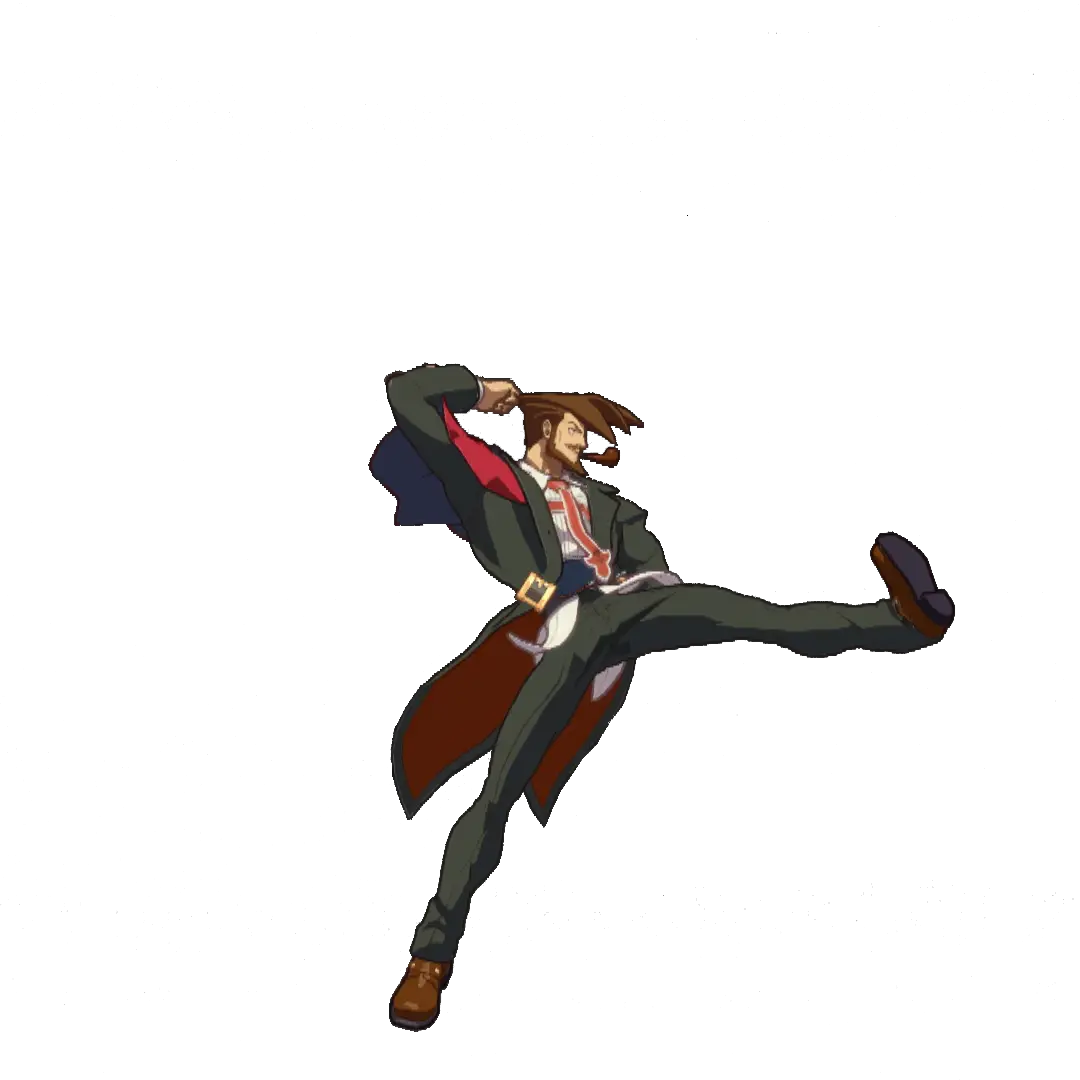 Animated Character in Kick Pose