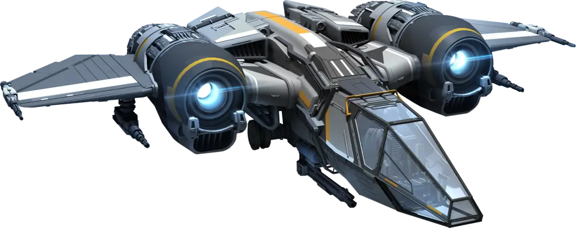 Futuristic Spaceship with Sleek Design