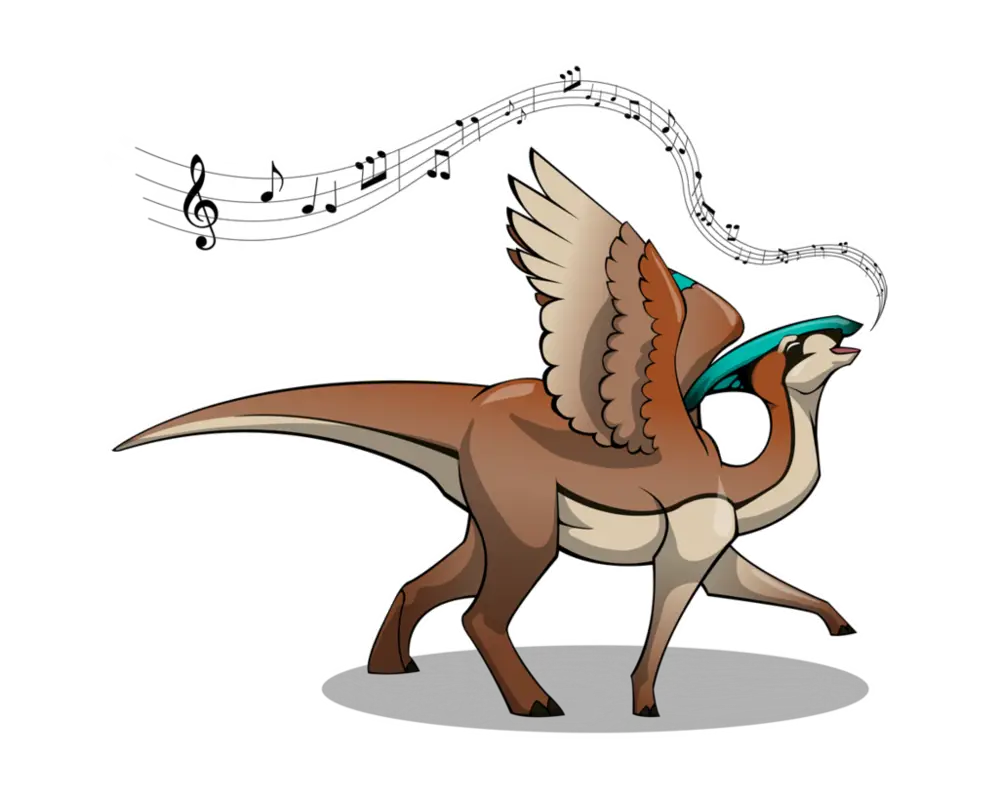 Musical Singing Dinosaur Cartoon
