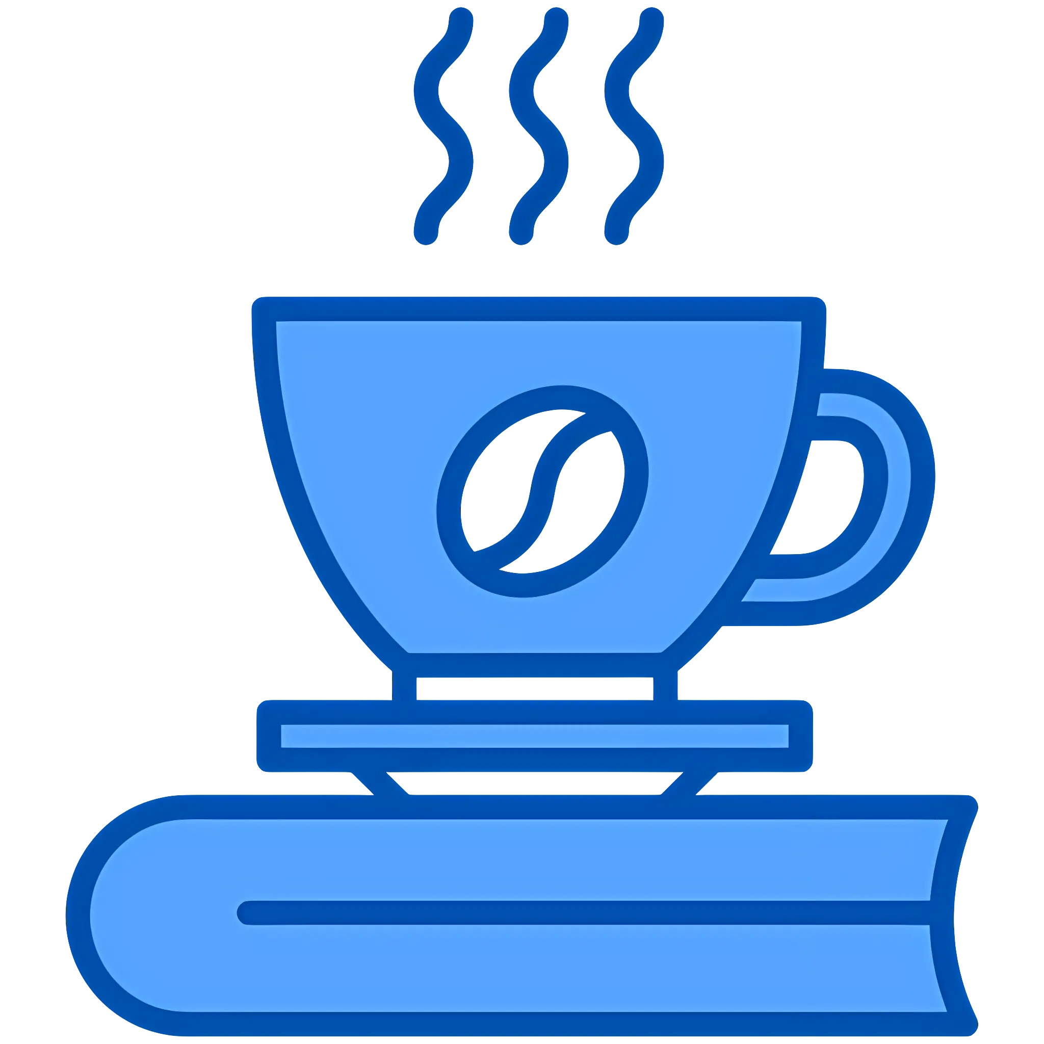 Blue Coffee Cup on Book