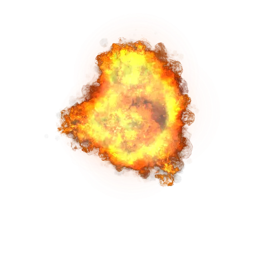 Fiery Explosion Graphic Illustration