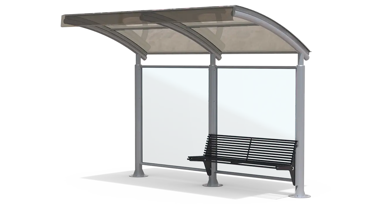 Modern Urban Bus Stop Shelter Design