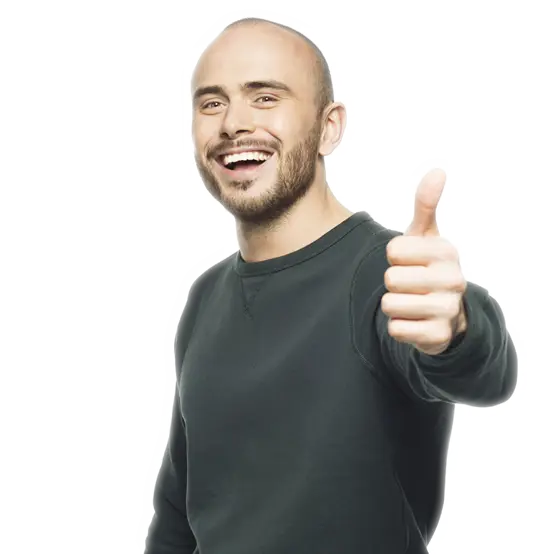 Man Giving Thumbs Up with a Happy Expression