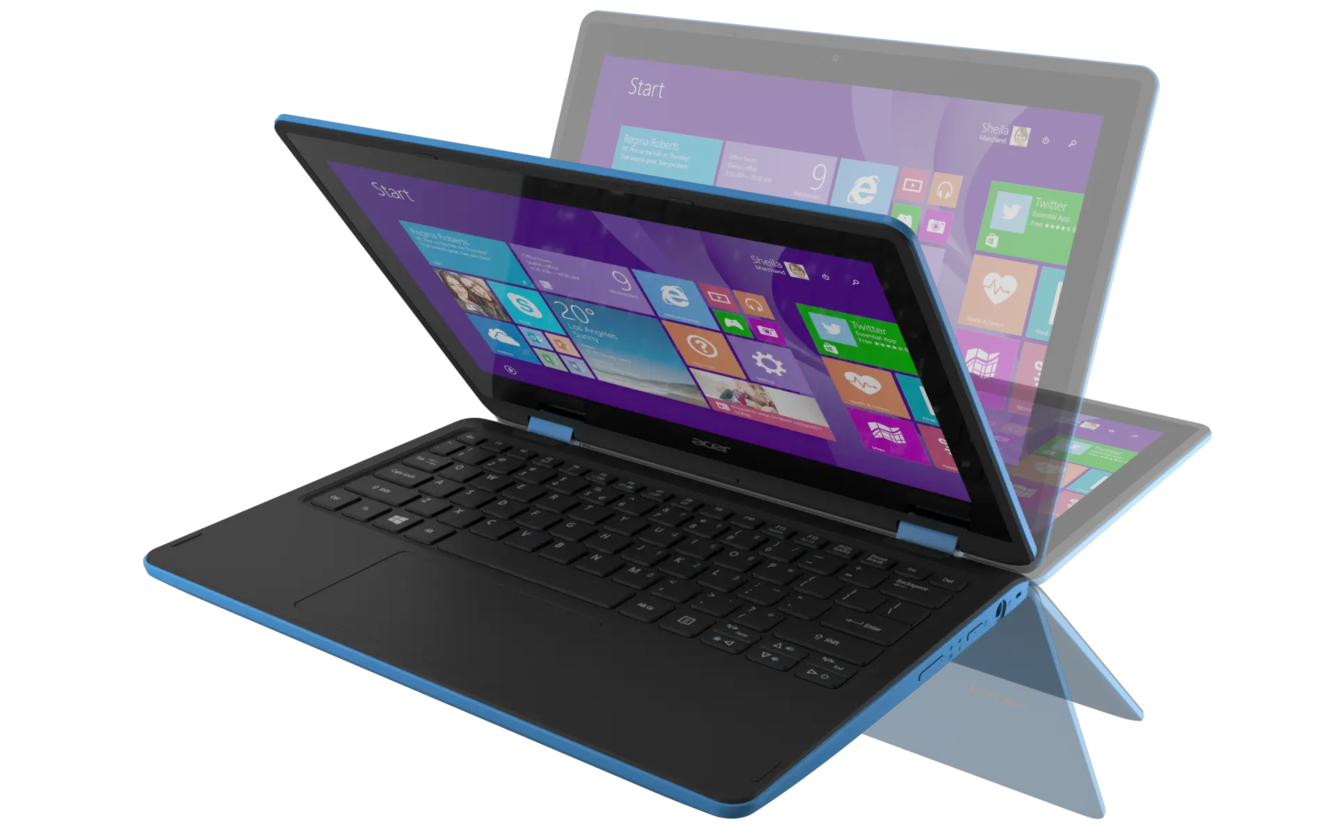 Blue Convertible Laptop with Touchscreen