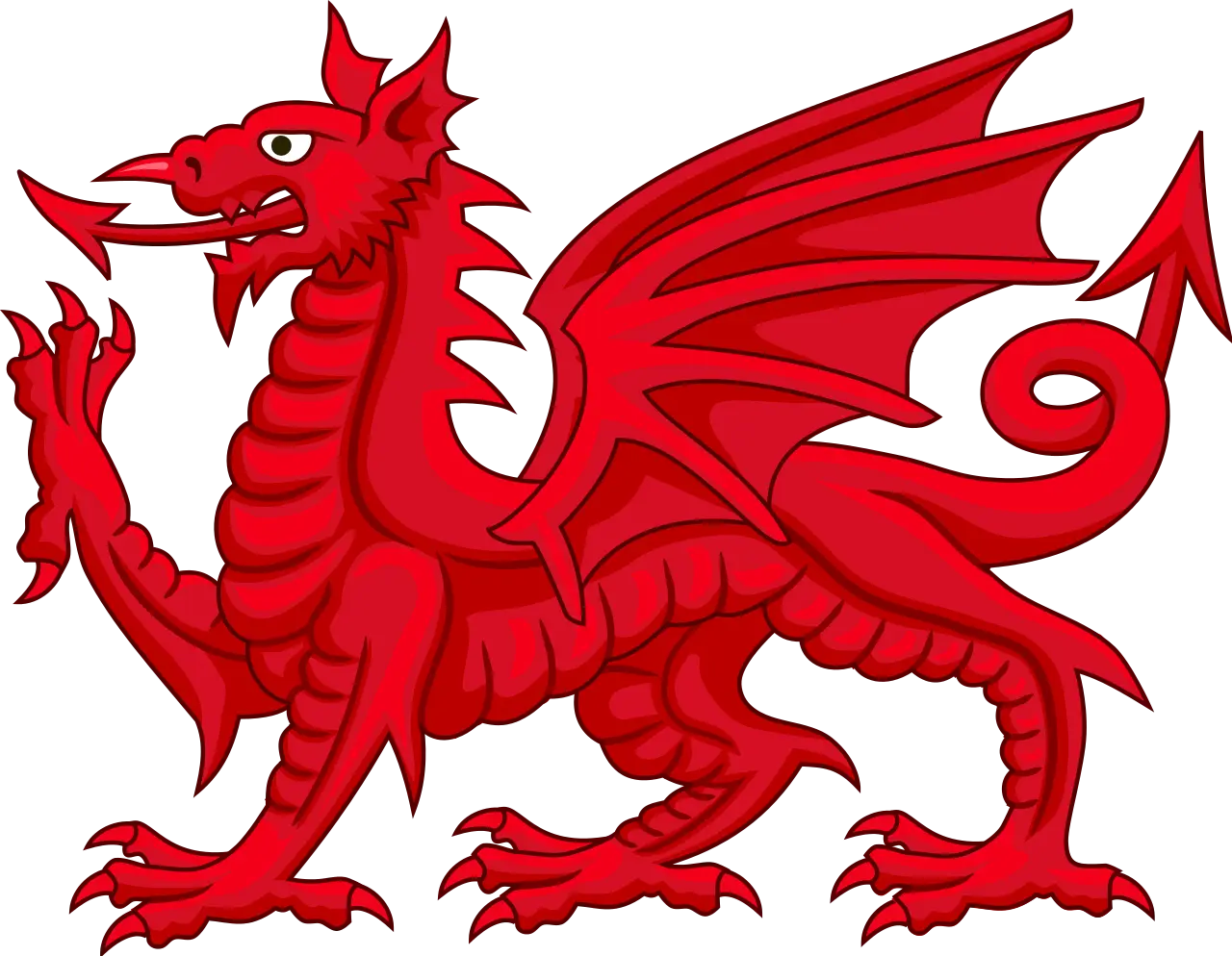 Red Welsh Dragon Symbol Design