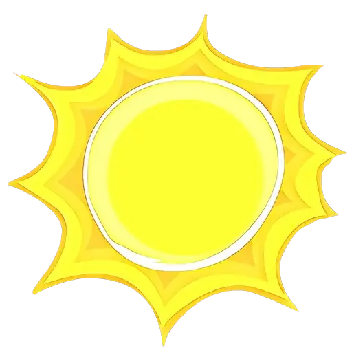 Brilliant Yellow Sun Symbol Illustration