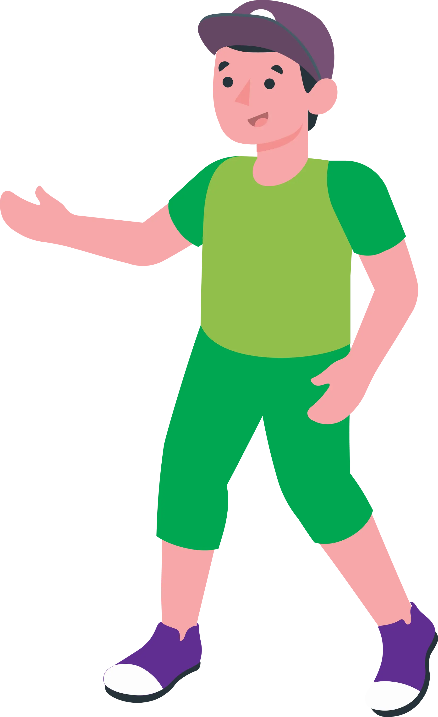 Cartoon Boy in Casual Outfit Illustration