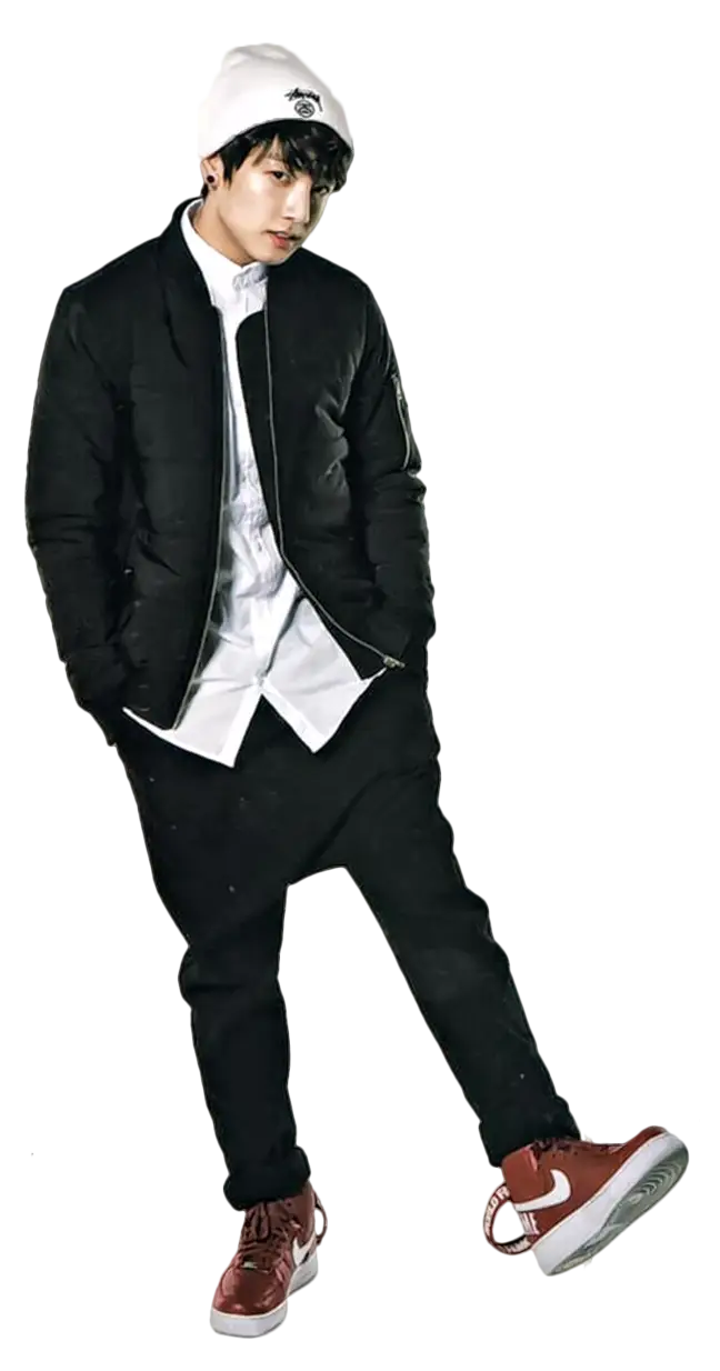 Person in Black Outfit with Beanie