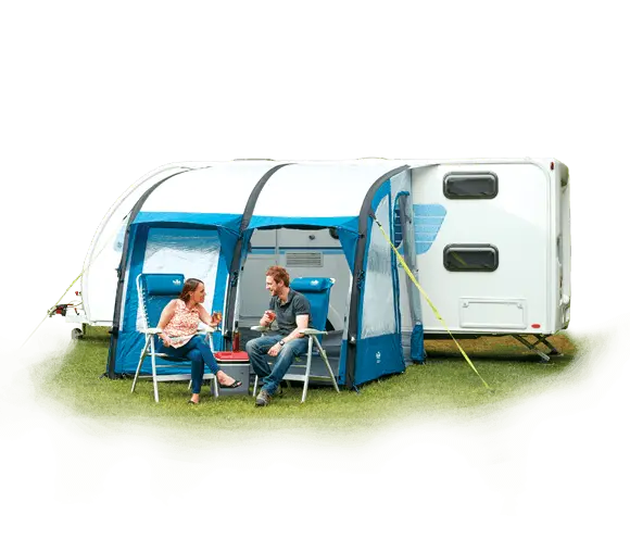 Caravan with Tent for Camping