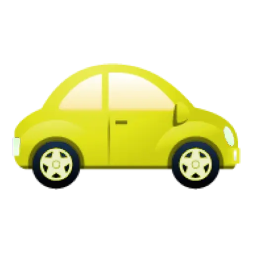 Cartoon Style Yellow Car