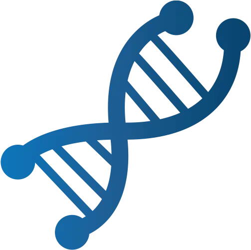 Blue DNA Strand Molecular Illustration