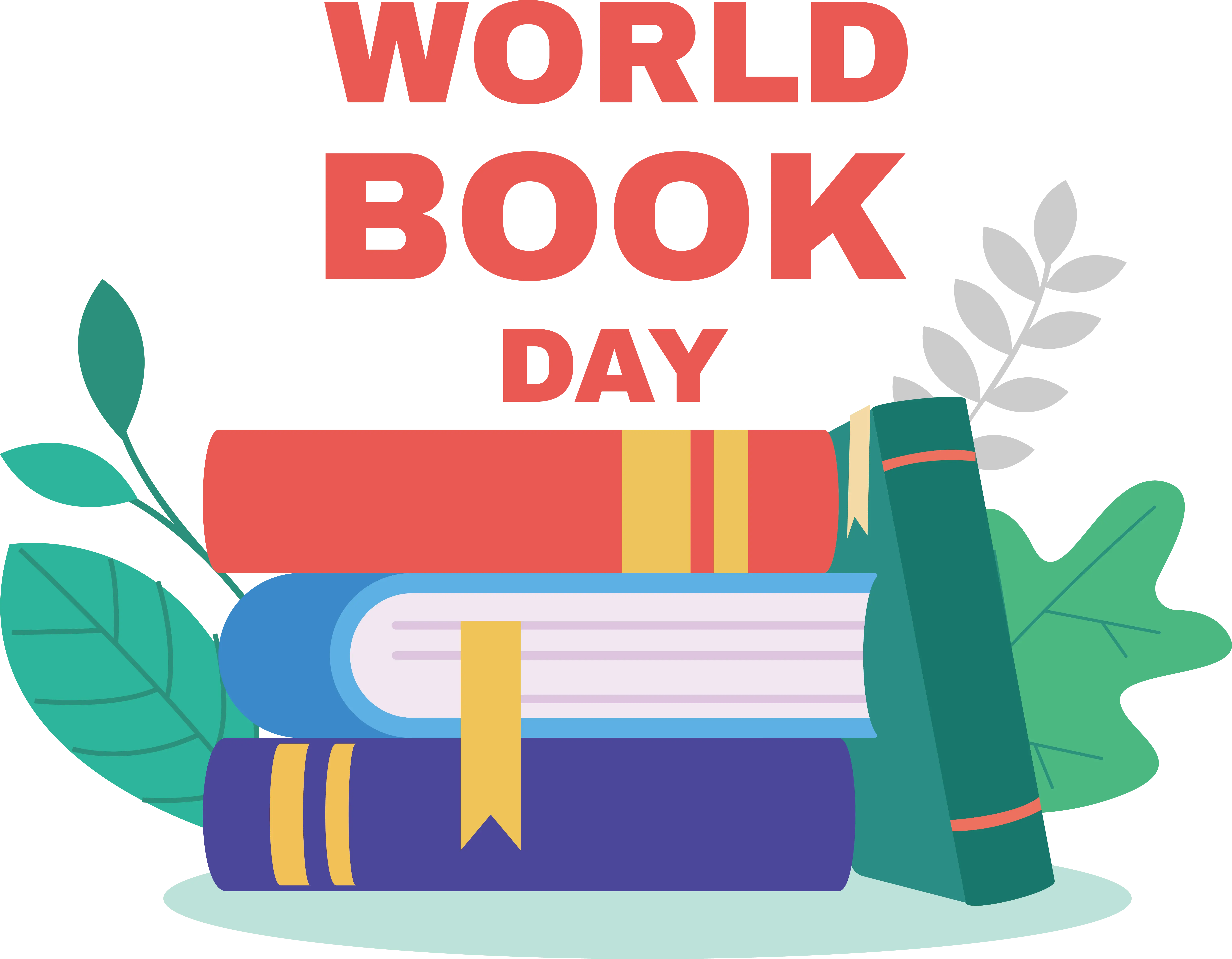 Books Stack Graphic for World Book Day