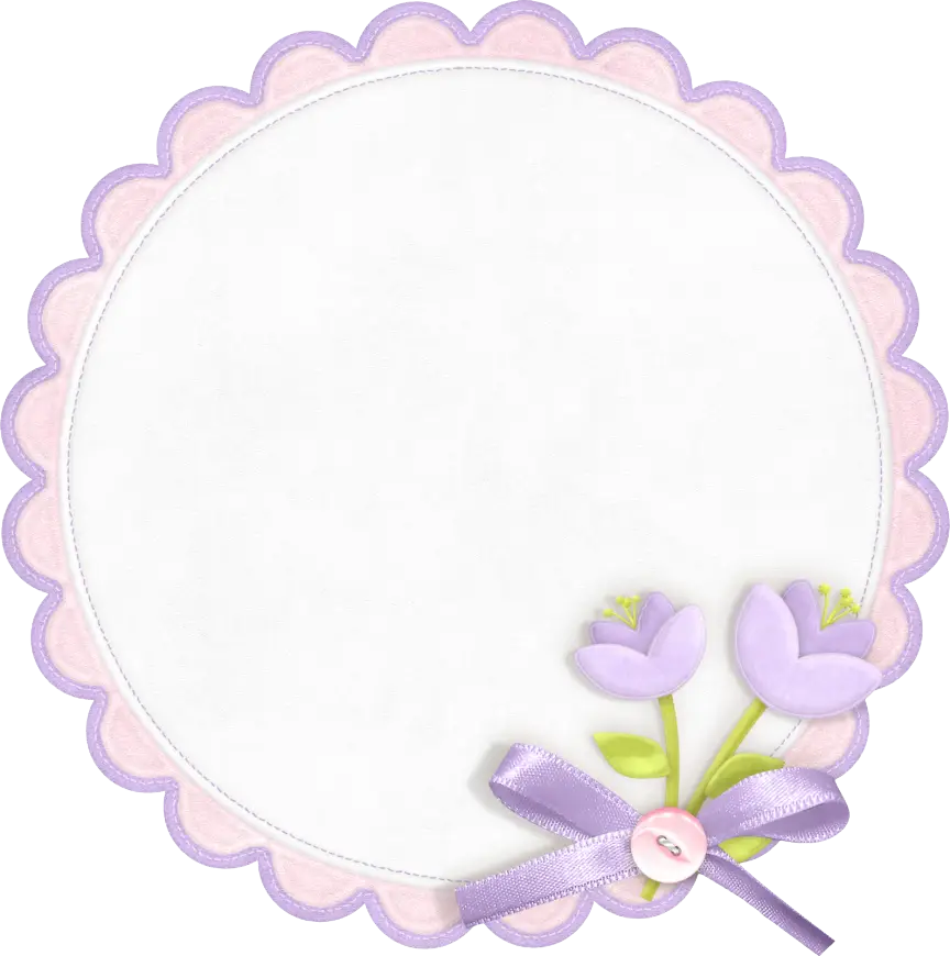 Elegant Decorative Frame with Purple Flowers